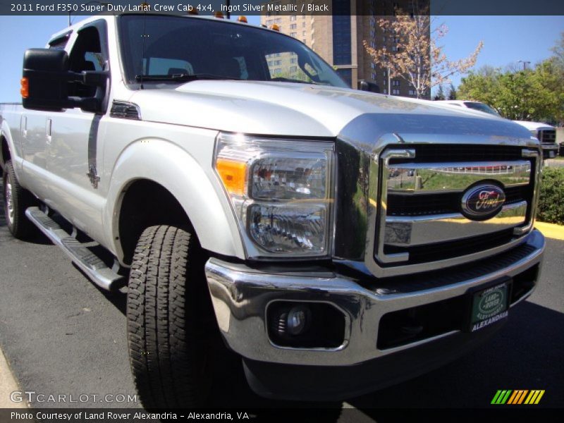 Ingot Silver Metallic / Black 2011 Ford F350 Super Duty Lariat Crew Cab 4x4