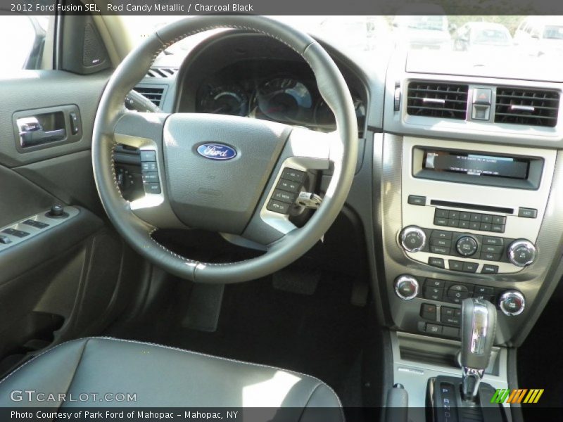 Red Candy Metallic / Charcoal Black 2012 Ford Fusion SEL