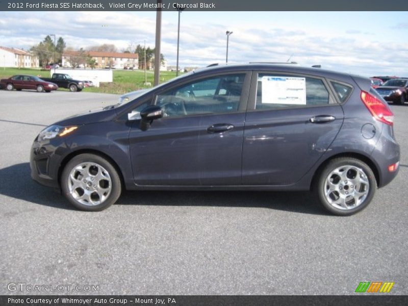 Violet Grey Metallic / Charcoal Black 2012 Ford Fiesta SES Hatchback
