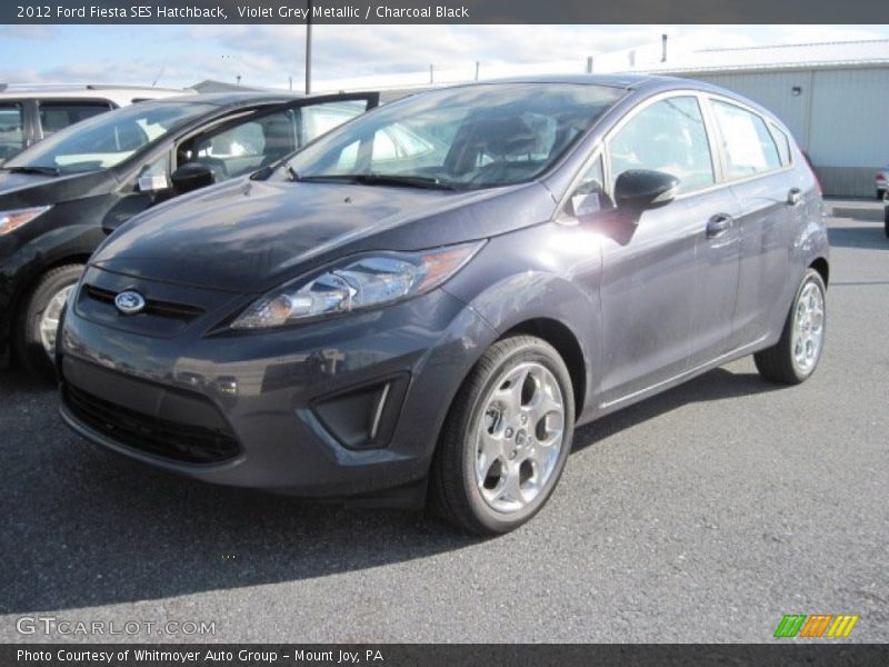 Violet Grey Metallic / Charcoal Black 2012 Ford Fiesta SES Hatchback