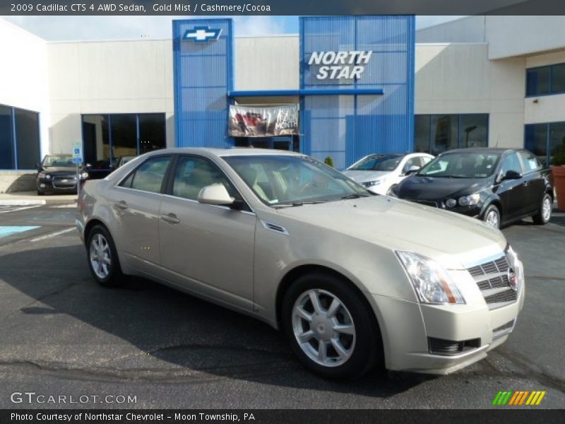 Gold Mist / Cashmere/Cocoa 2009 Cadillac CTS 4 AWD Sedan
