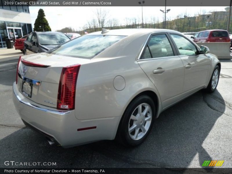 Gold Mist / Cashmere/Cocoa 2009 Cadillac CTS 4 AWD Sedan