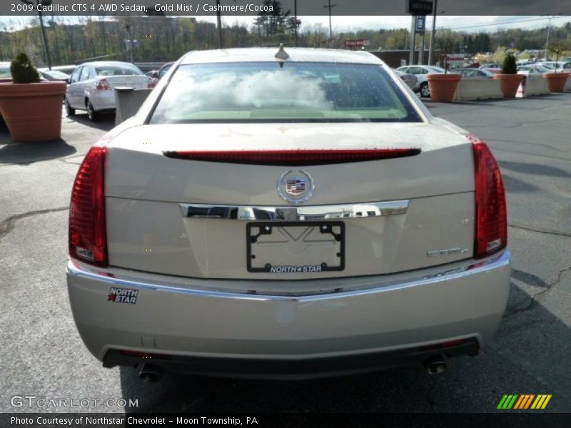 Gold Mist / Cashmere/Cocoa 2009 Cadillac CTS 4 AWD Sedan