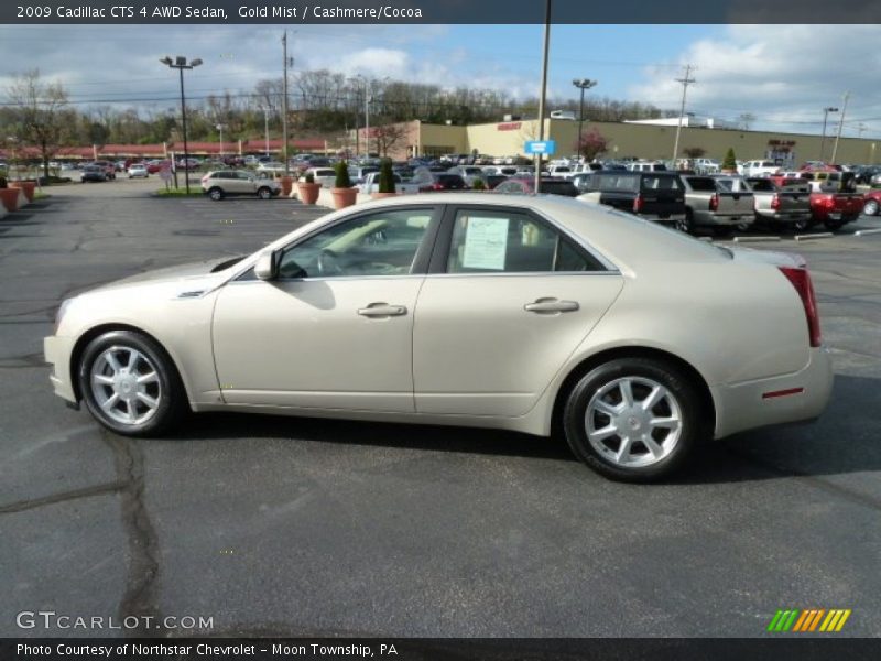 Gold Mist / Cashmere/Cocoa 2009 Cadillac CTS 4 AWD Sedan