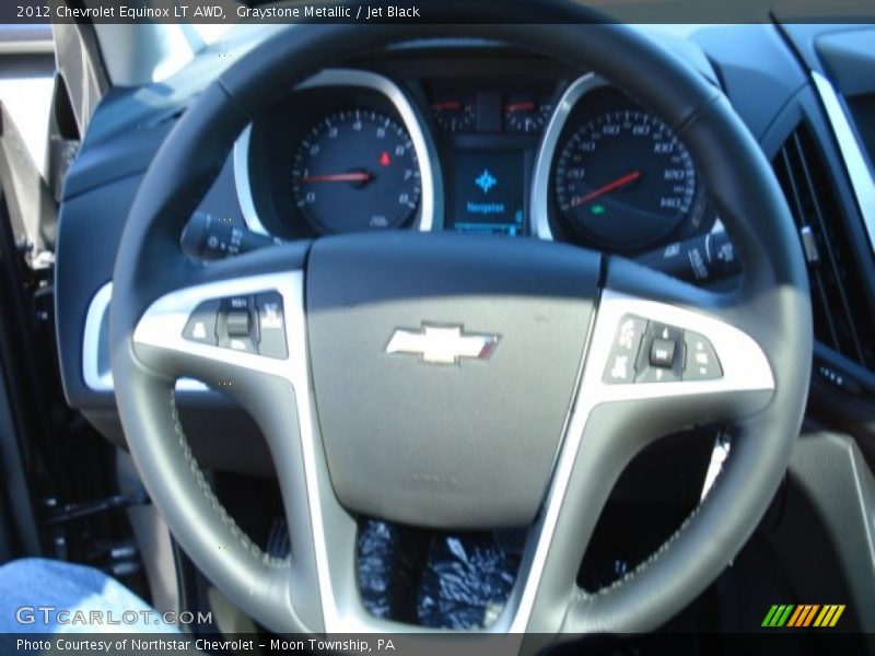Graystone Metallic / Jet Black 2012 Chevrolet Equinox LT AWD