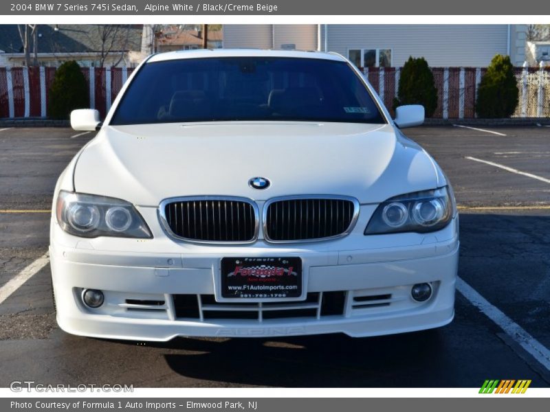 Alpine White / Black/Creme Beige 2004 BMW 7 Series 745i Sedan