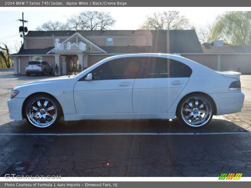 Alpine White / Black/Creme Beige 2004 BMW 7 Series 745i Sedan