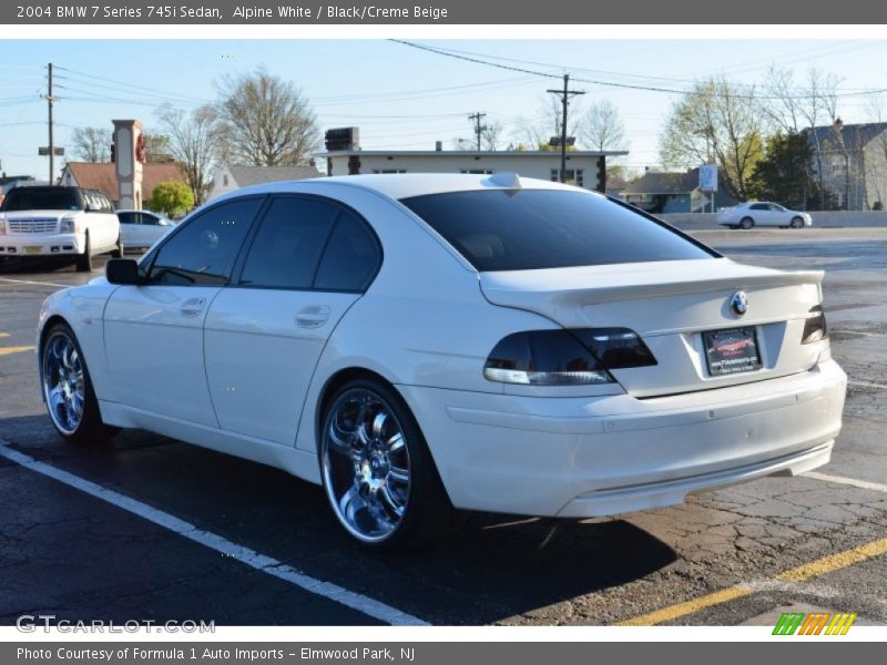 Alpine White / Black/Creme Beige 2004 BMW 7 Series 745i Sedan