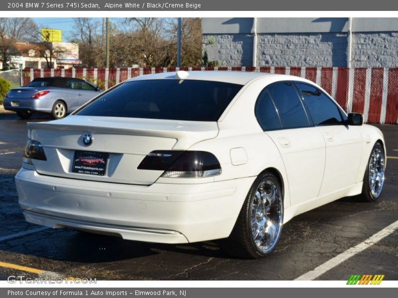 Alpine White / Black/Creme Beige 2004 BMW 7 Series 745i Sedan