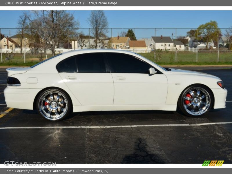 Alpine White / Black/Creme Beige 2004 BMW 7 Series 745i Sedan