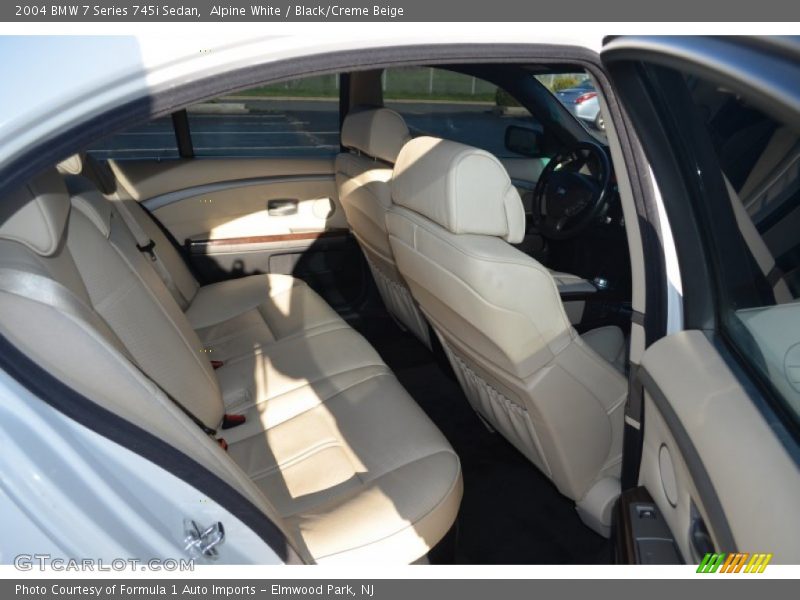 Alpine White / Black/Creme Beige 2004 BMW 7 Series 745i Sedan