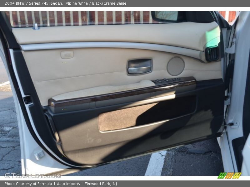 Alpine White / Black/Creme Beige 2004 BMW 7 Series 745i Sedan