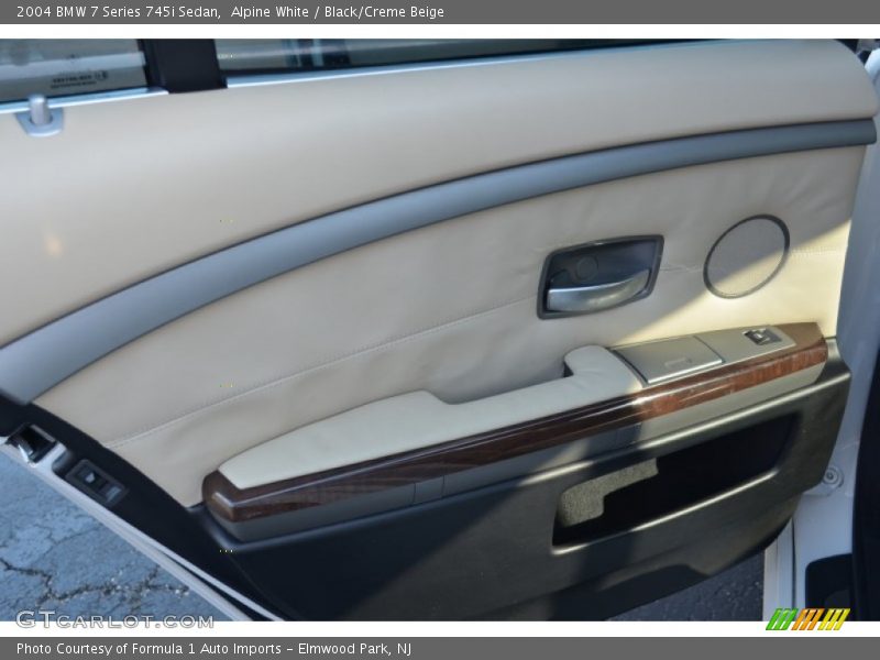Alpine White / Black/Creme Beige 2004 BMW 7 Series 745i Sedan