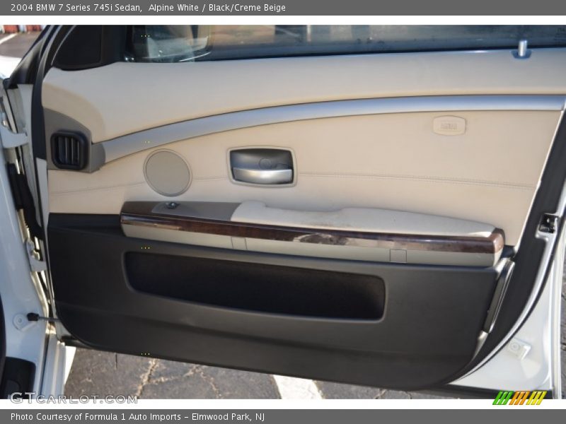 Alpine White / Black/Creme Beige 2004 BMW 7 Series 745i Sedan
