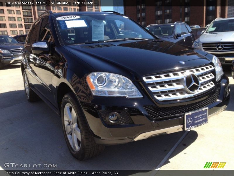Black / Black 2009 Mercedes-Benz ML 350 4Matic