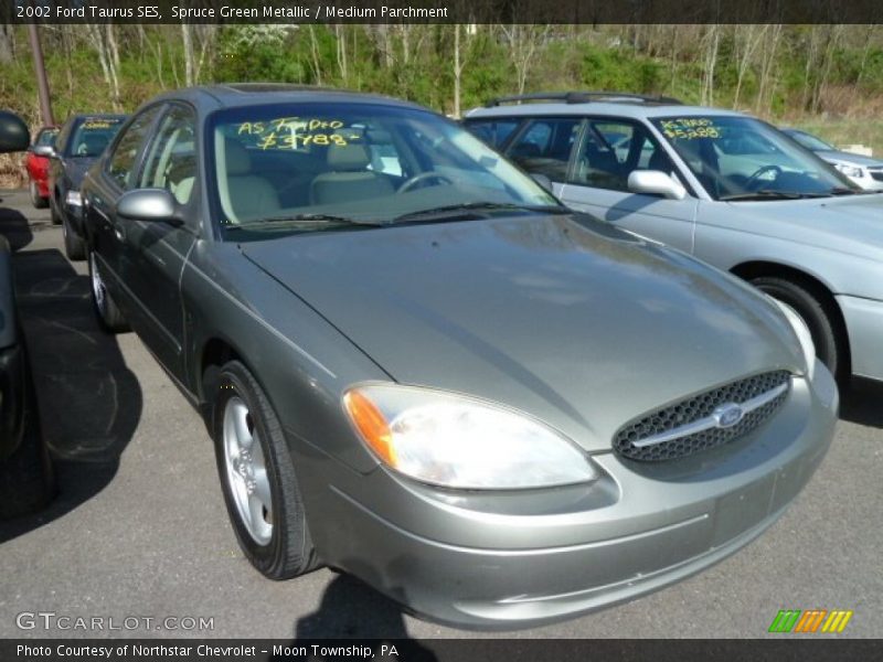Spruce Green Metallic / Medium Parchment 2002 Ford Taurus SES