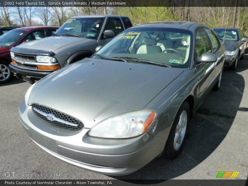 Spruce Green Metallic / Medium Parchment 2002 Ford Taurus SES