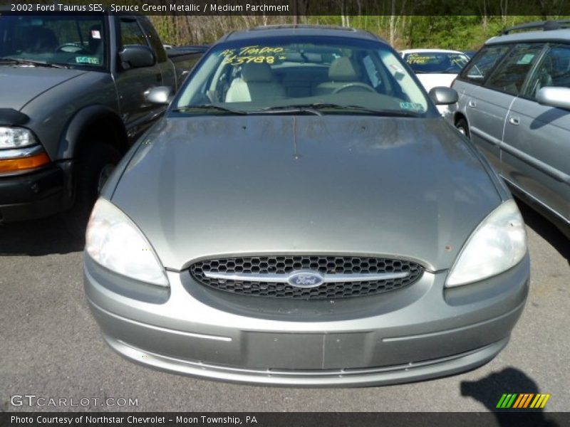 Spruce Green Metallic / Medium Parchment 2002 Ford Taurus SES