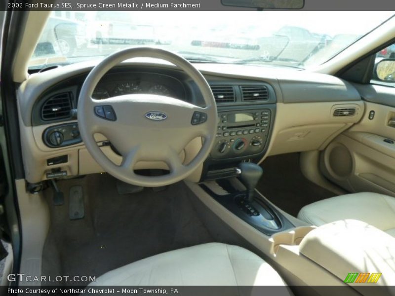 Spruce Green Metallic / Medium Parchment 2002 Ford Taurus SES