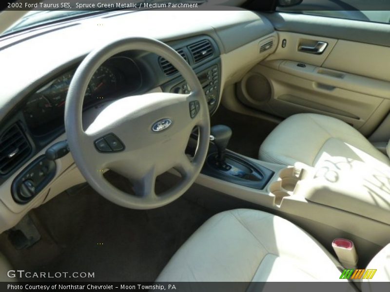 Spruce Green Metallic / Medium Parchment 2002 Ford Taurus SES
