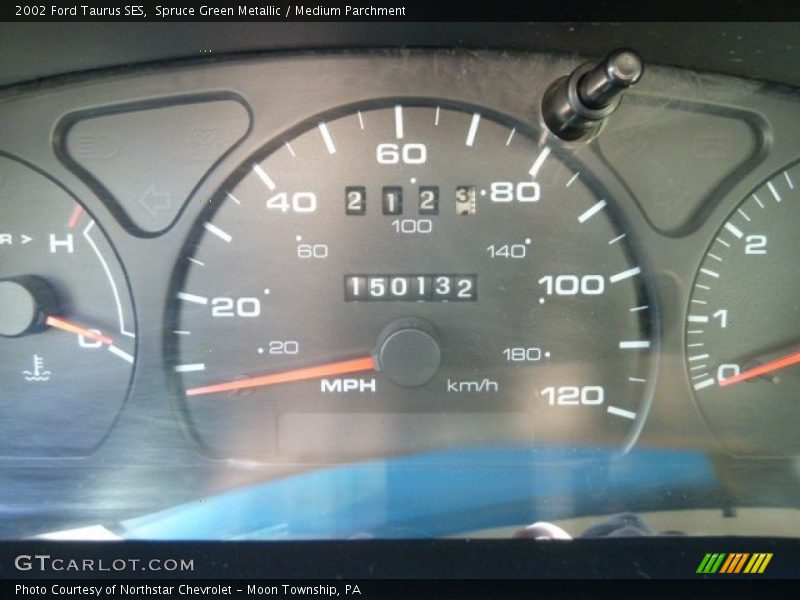 Spruce Green Metallic / Medium Parchment 2002 Ford Taurus SES