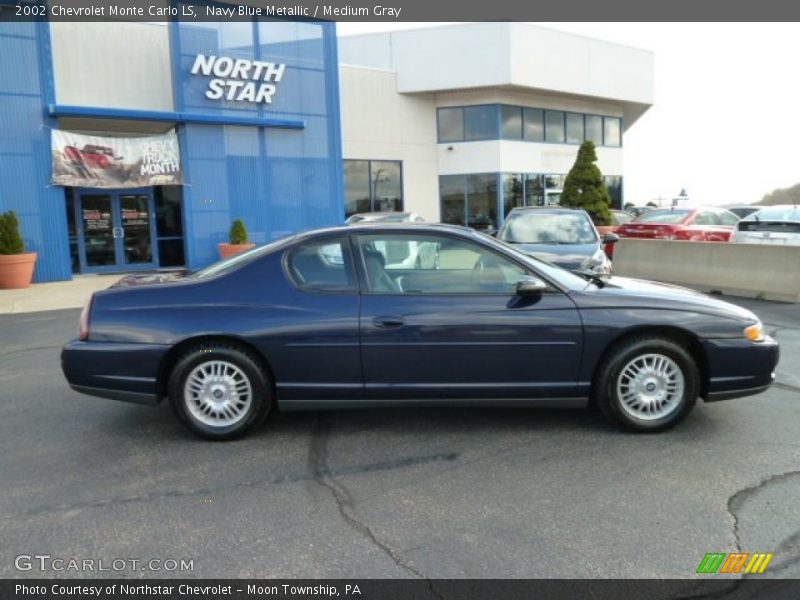 Navy Blue Metallic / Medium Gray 2002 Chevrolet Monte Carlo LS