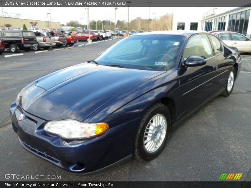 Navy Blue Metallic / Medium Gray 2002 Chevrolet Monte Carlo LS