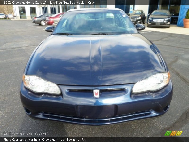 Navy Blue Metallic / Medium Gray 2002 Chevrolet Monte Carlo LS
