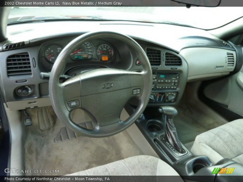 Navy Blue Metallic / Medium Gray 2002 Chevrolet Monte Carlo LS