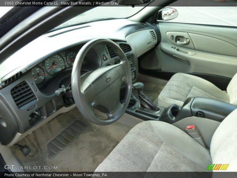 Navy Blue Metallic / Medium Gray 2002 Chevrolet Monte Carlo LS