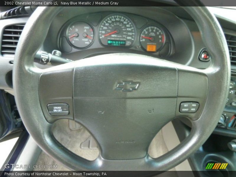 Navy Blue Metallic / Medium Gray 2002 Chevrolet Monte Carlo LS