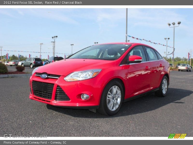 Race Red / Charcoal Black 2012 Ford Focus SEL Sedan