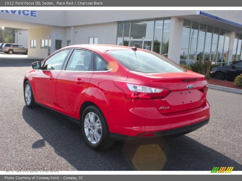 Race Red / Charcoal Black 2012 Ford Focus SEL Sedan