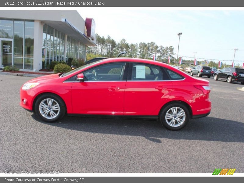 Race Red / Charcoal Black 2012 Ford Focus SEL Sedan