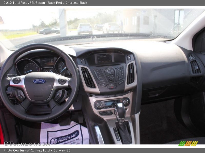 Race Red / Charcoal Black 2012 Ford Focus SEL Sedan