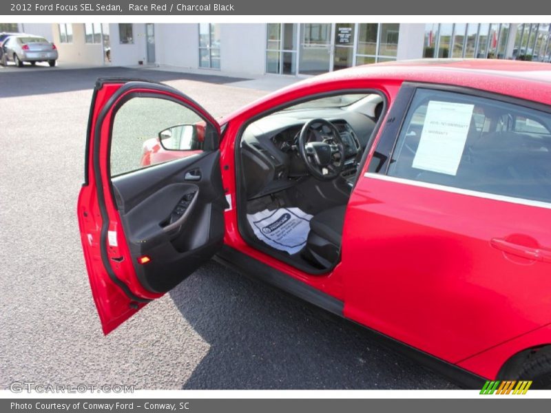 Race Red / Charcoal Black 2012 Ford Focus SEL Sedan