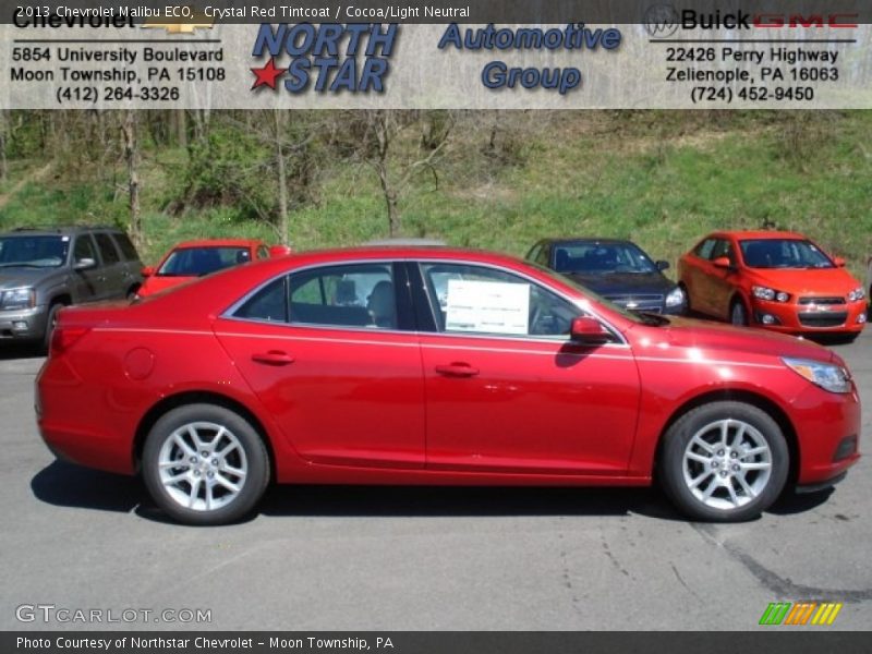 Crystal Red Tintcoat / Cocoa/Light Neutral 2013 Chevrolet Malibu ECO