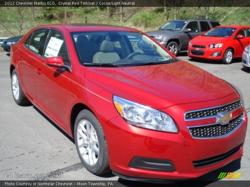 Crystal Red Tintcoat / Cocoa/Light Neutral 2013 Chevrolet Malibu ECO