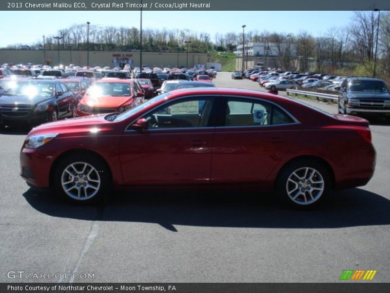 Crystal Red Tintcoat / Cocoa/Light Neutral 2013 Chevrolet Malibu ECO