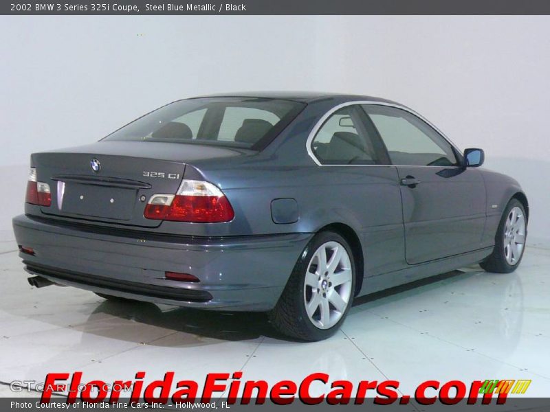 Steel Blue Metallic / Black 2002 BMW 3 Series 325i Coupe