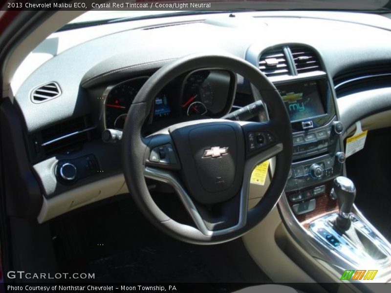 Crystal Red Tintcoat / Cocoa/Light Neutral 2013 Chevrolet Malibu ECO