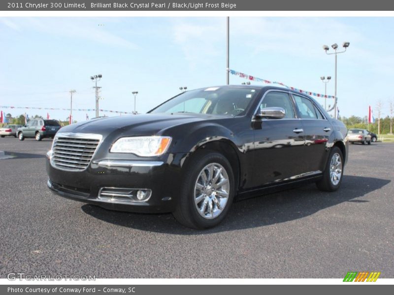Brilliant Black Crystal Pearl / Black/Light Frost Beige 2011 Chrysler 300 Limited