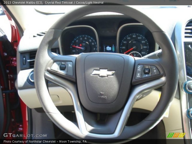 Crystal Red Tintcoat / Cocoa/Light Neutral 2013 Chevrolet Malibu ECO
