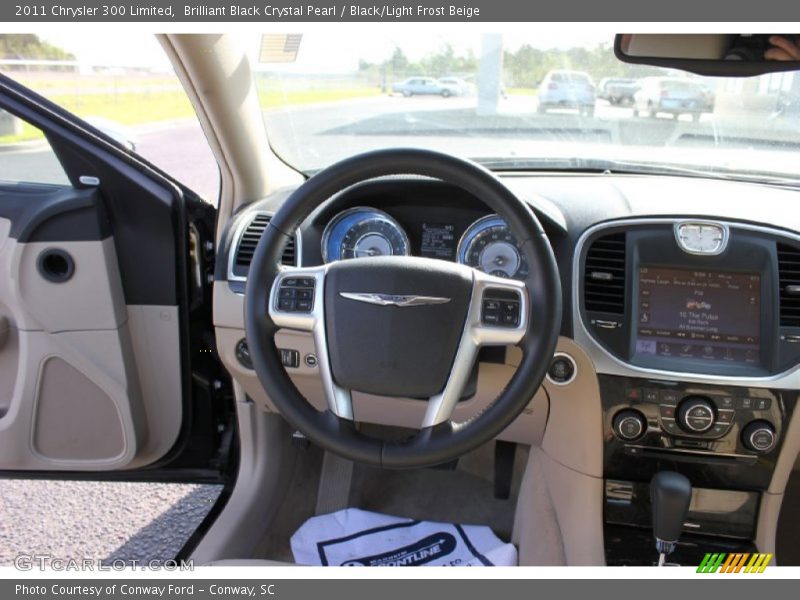 Brilliant Black Crystal Pearl / Black/Light Frost Beige 2011 Chrysler 300 Limited