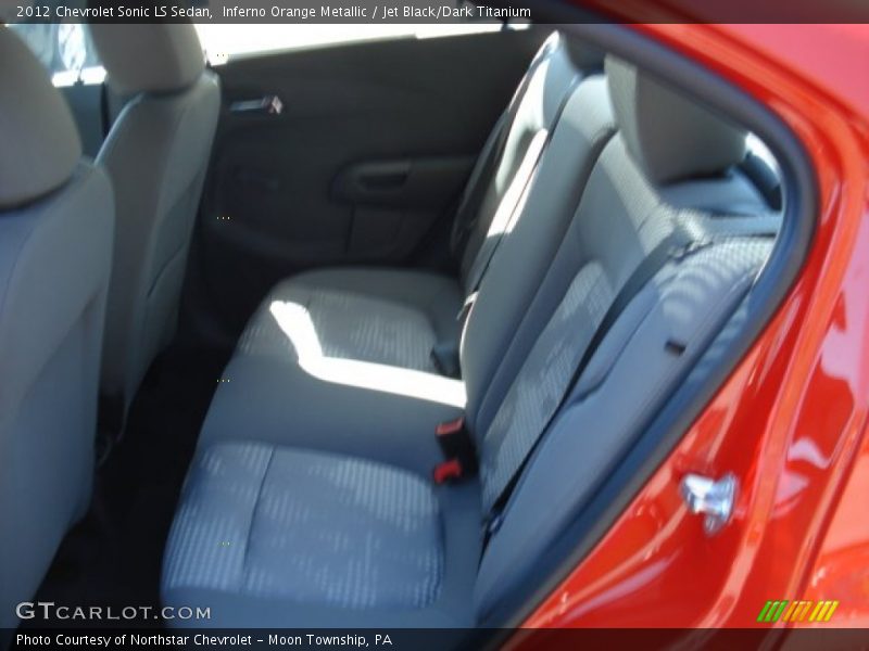 Inferno Orange Metallic / Jet Black/Dark Titanium 2012 Chevrolet Sonic LS Sedan