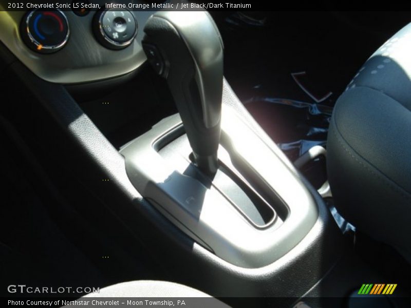 Inferno Orange Metallic / Jet Black/Dark Titanium 2012 Chevrolet Sonic LS Sedan