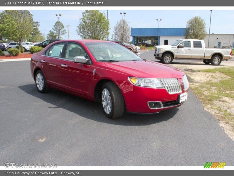 Sangria Red Metallic / Light Camel 2010 Lincoln MKZ FWD