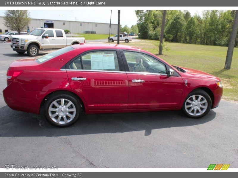 Sangria Red Metallic / Light Camel 2010 Lincoln MKZ FWD