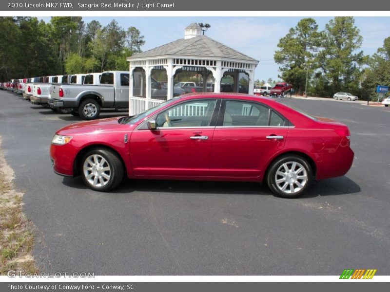 Sangria Red Metallic / Light Camel 2010 Lincoln MKZ FWD