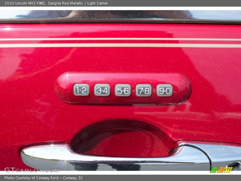 Sangria Red Metallic / Light Camel 2010 Lincoln MKZ FWD